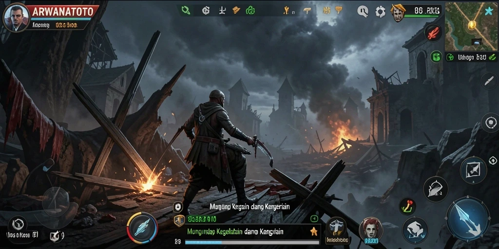Screenshot menampilkan momen kengerian ARWANATOTO dengan suasana yang mencekam.