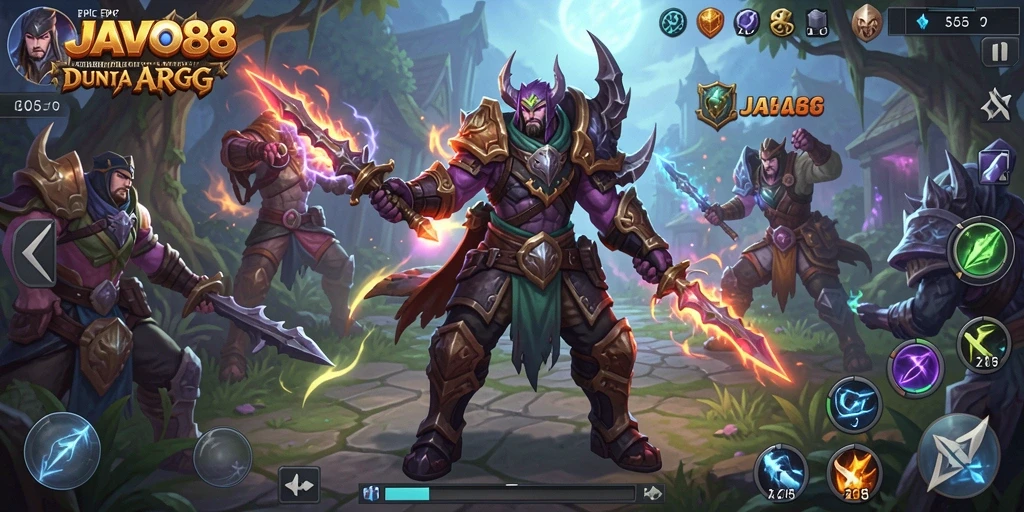 Tangkapan layar <strong>JAVO88</strong> menampilkan aksi seru dalam pertarungan ARPG.
