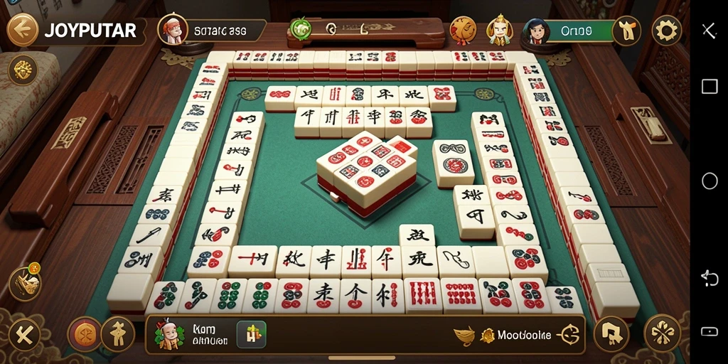 Screenshot utama JOYPUTAR menampilkan gameplay Mahjong yang menarik.