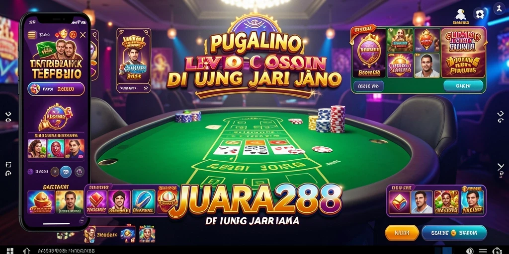 Screenshot gameplay JUARA288 yang menampilkan suasana kasino langsung.