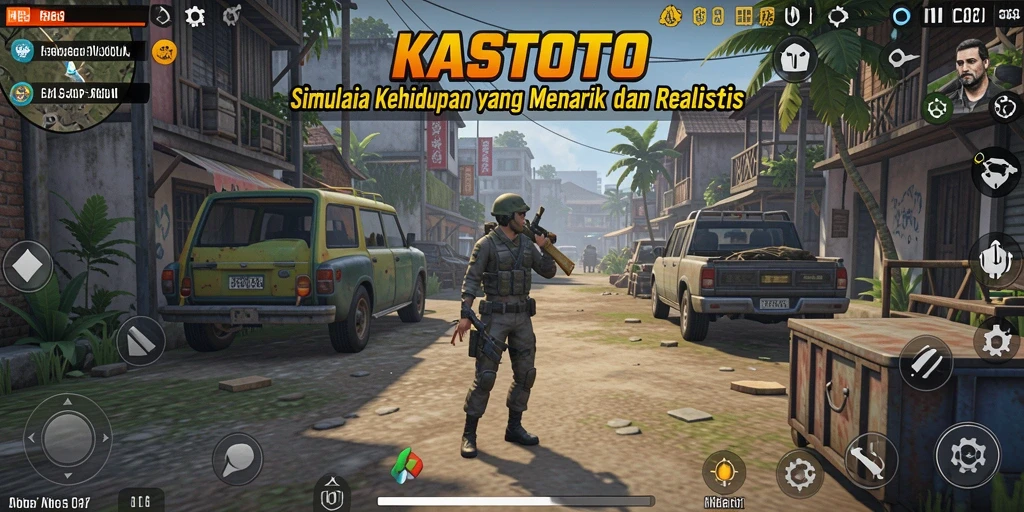 Tampilan gameplay KASTOTO yang menarik dengan berbagai pilihan interaksi.