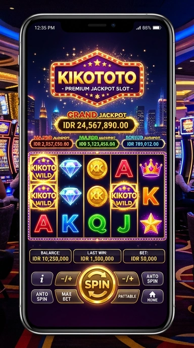 Tampilan utama aplikasi kikototo yang ramah pengguna.